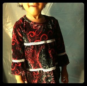 Toddler girls velour dress